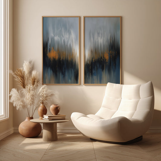 Bauhaus Abstract Painting in a Lifestyle Setting