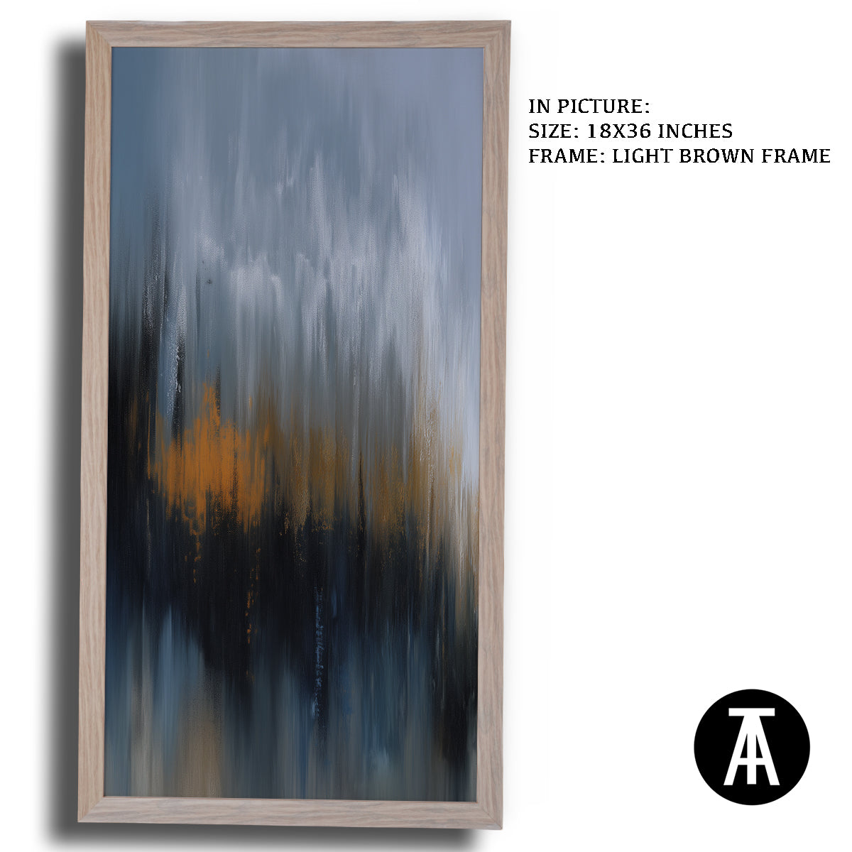 Artwork in Dark Brown Frame