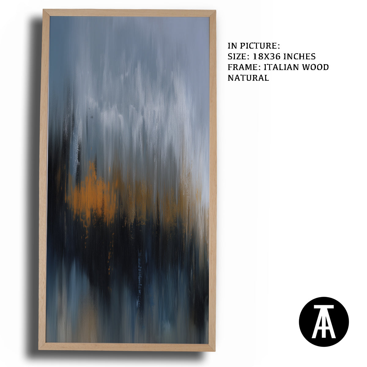 Artwork in Dark Wood Frame