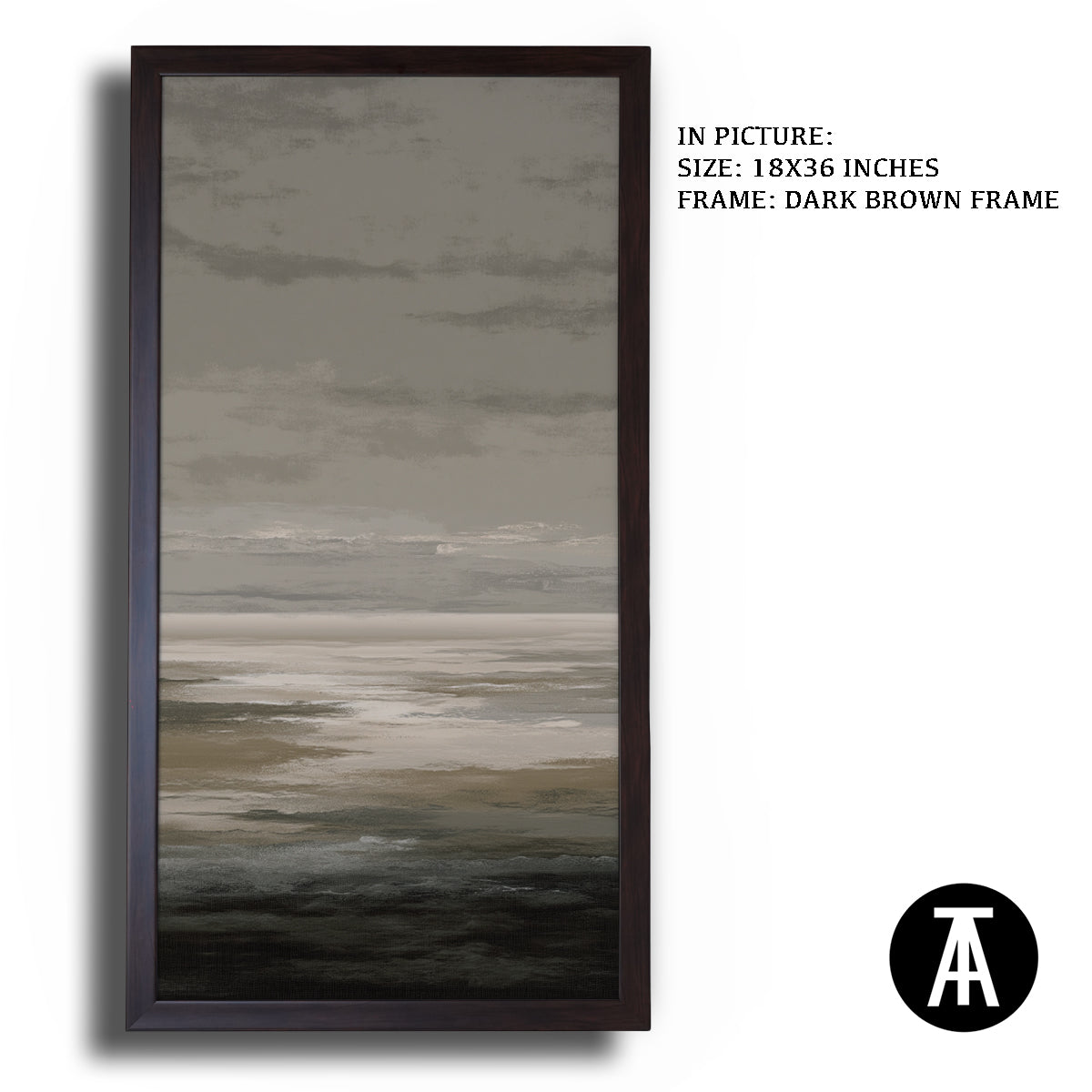 Artwork in Metal Champagne Gold Frame