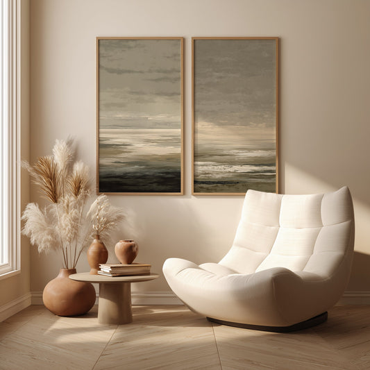 Bauhaus Abstract Painting in a Lifestyle Setting