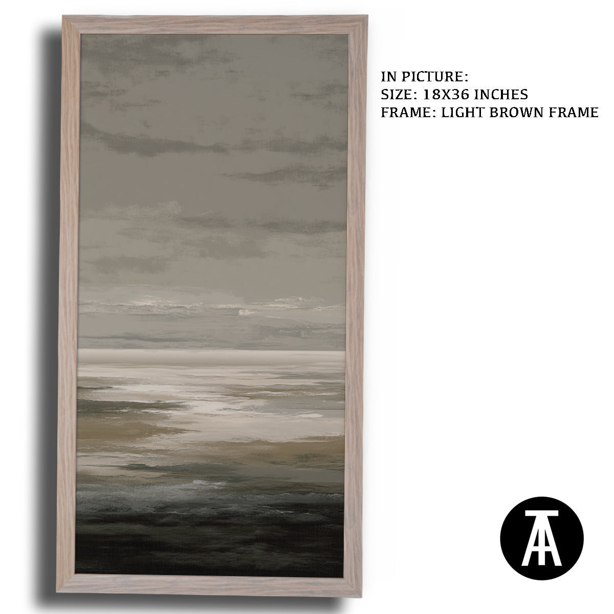 Artwork in Dark Brown Frame