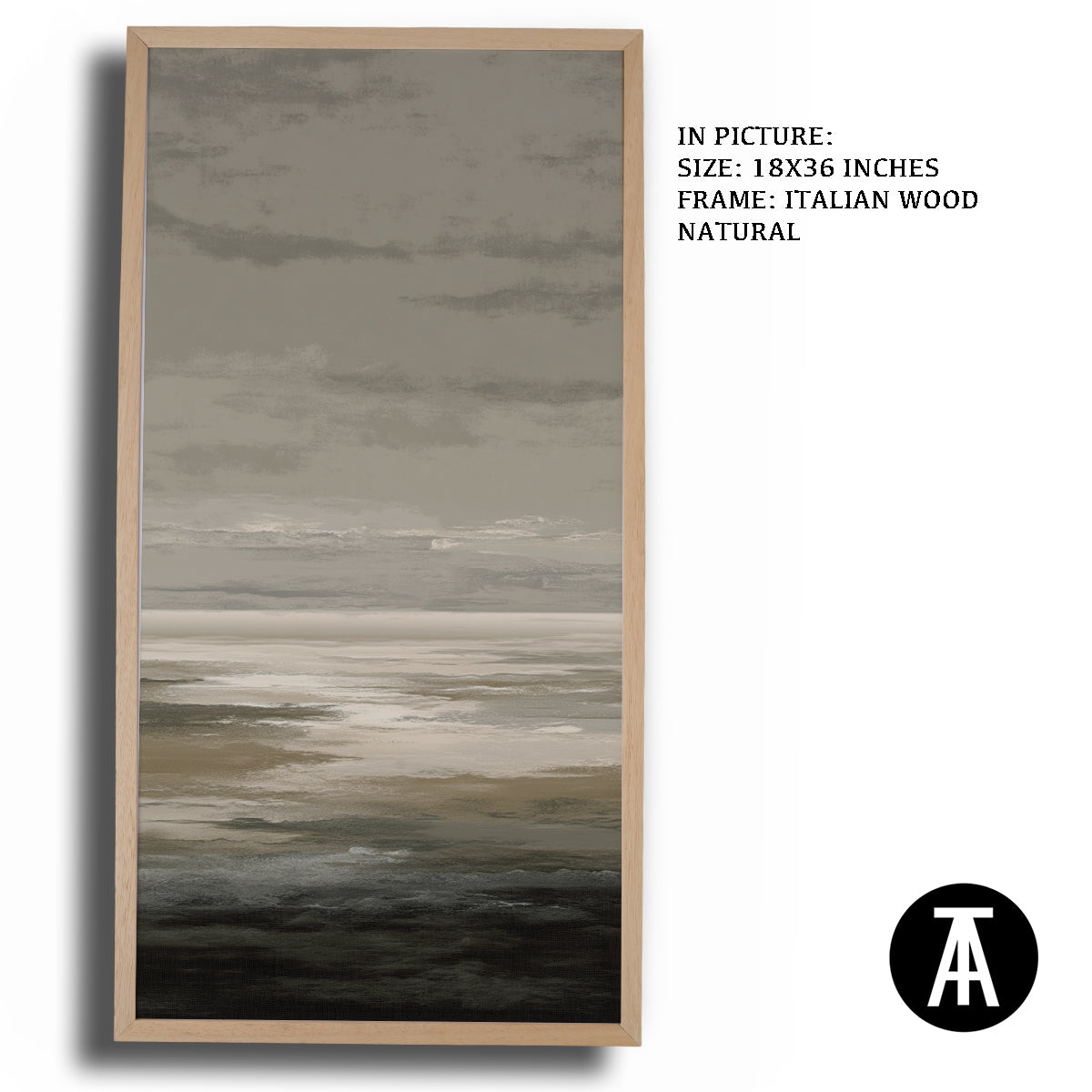 Artwork in Dark Wood Frame