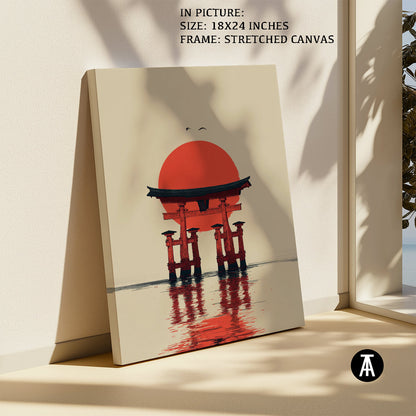 Artwork in Natural Wood Frame