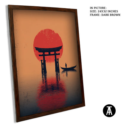 Artwork in Metal Champagne Gold Frame