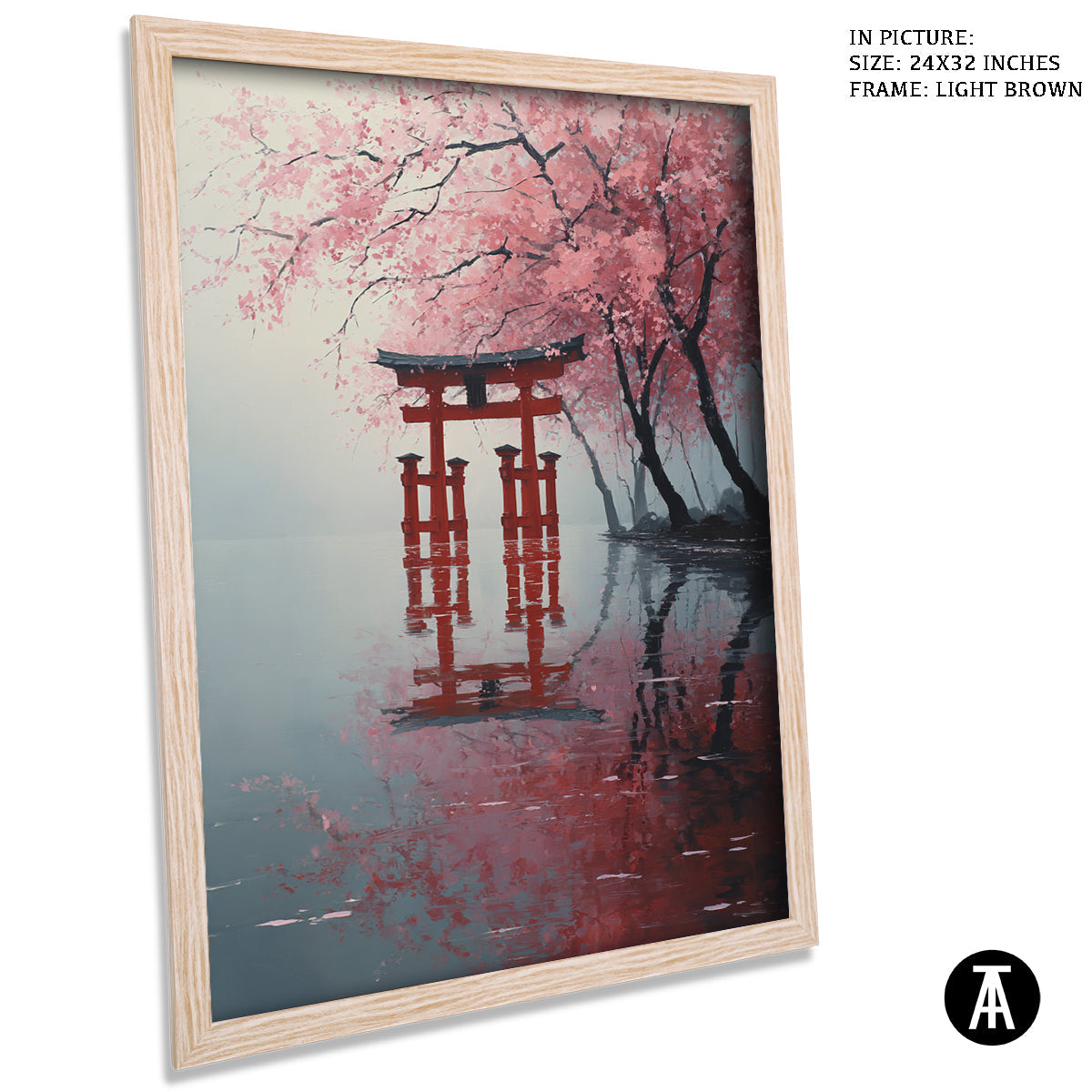 Artwork in Dark Brown Frame