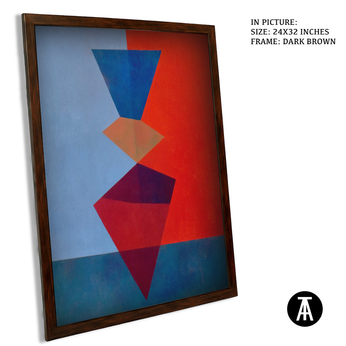 Artwork in Dark Brown Frame