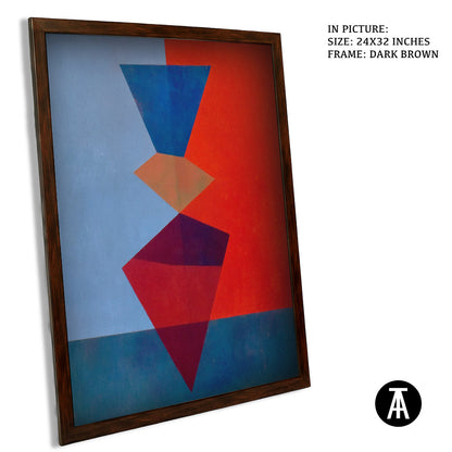 Artwork in Dark Brown Frame