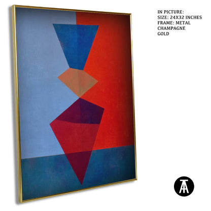 Artwork in Metal Champagne Gold Frame