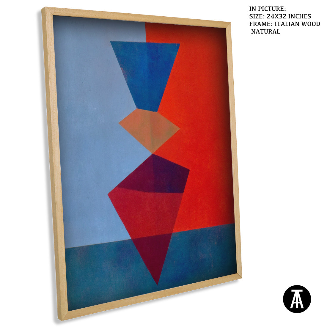 Artwork in Natural Wood Frame