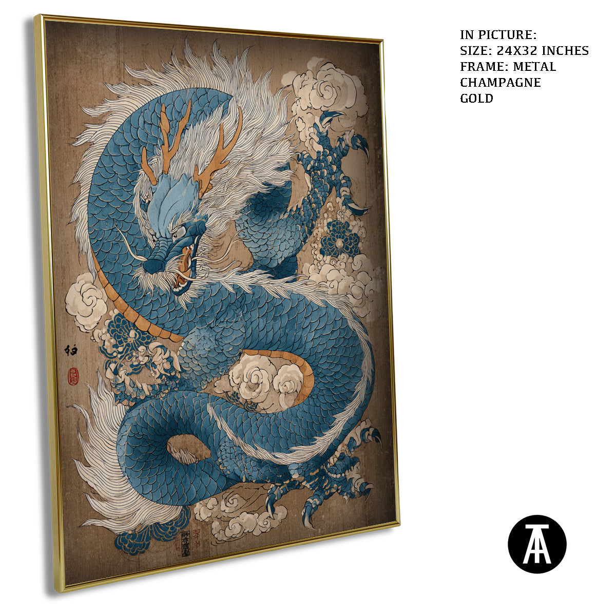 Artwork in Light Brown Frame