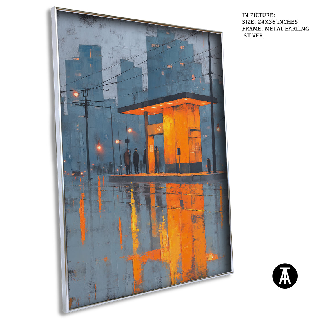 Artwork in Metal Earling Silver Frame