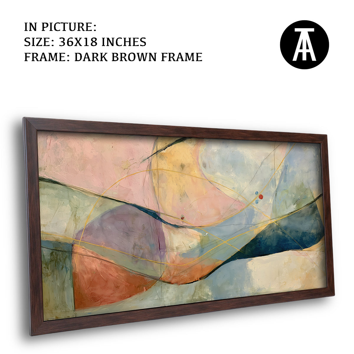 Artwork in Dark Brown Frame