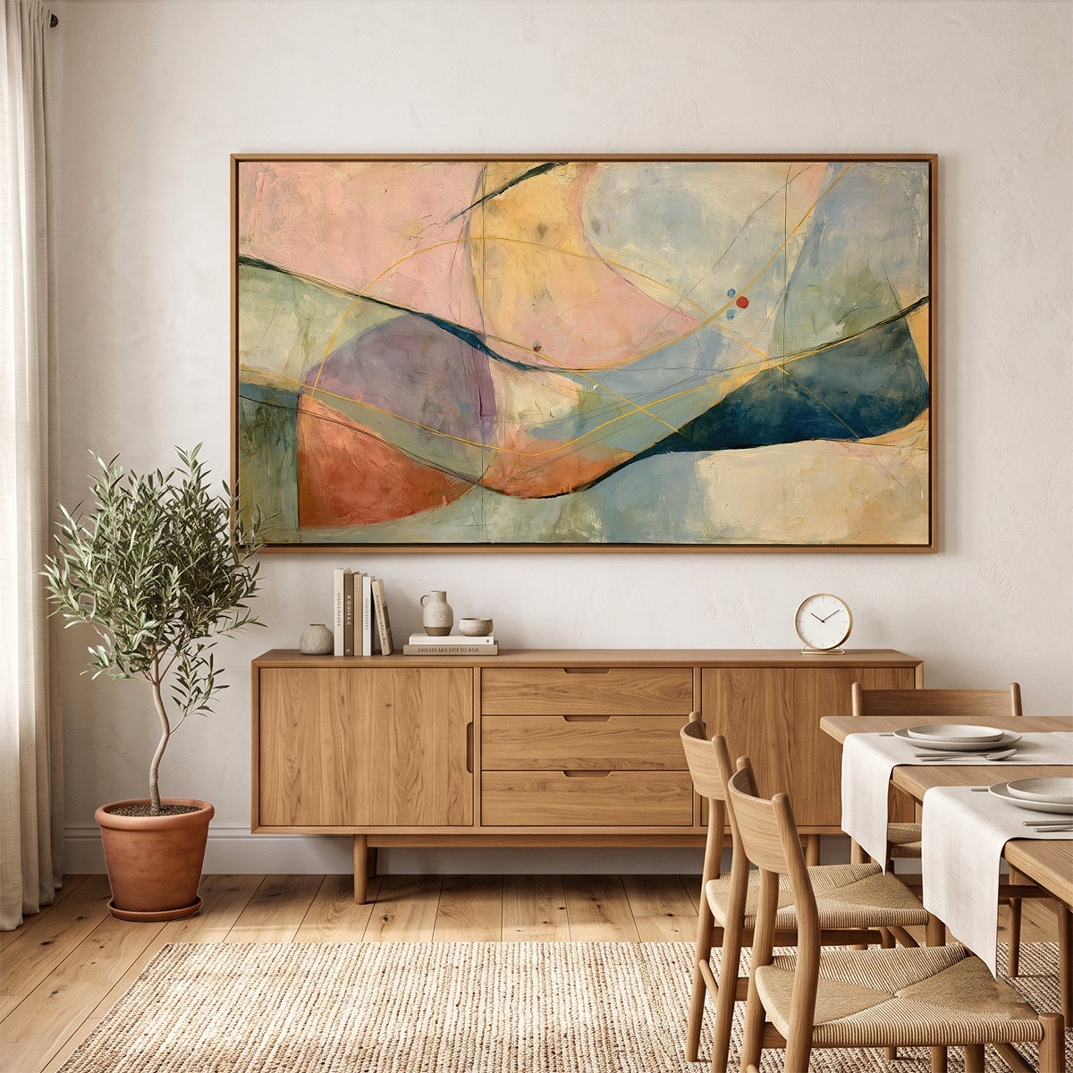Abstract Painting in a Lifestyle Setting