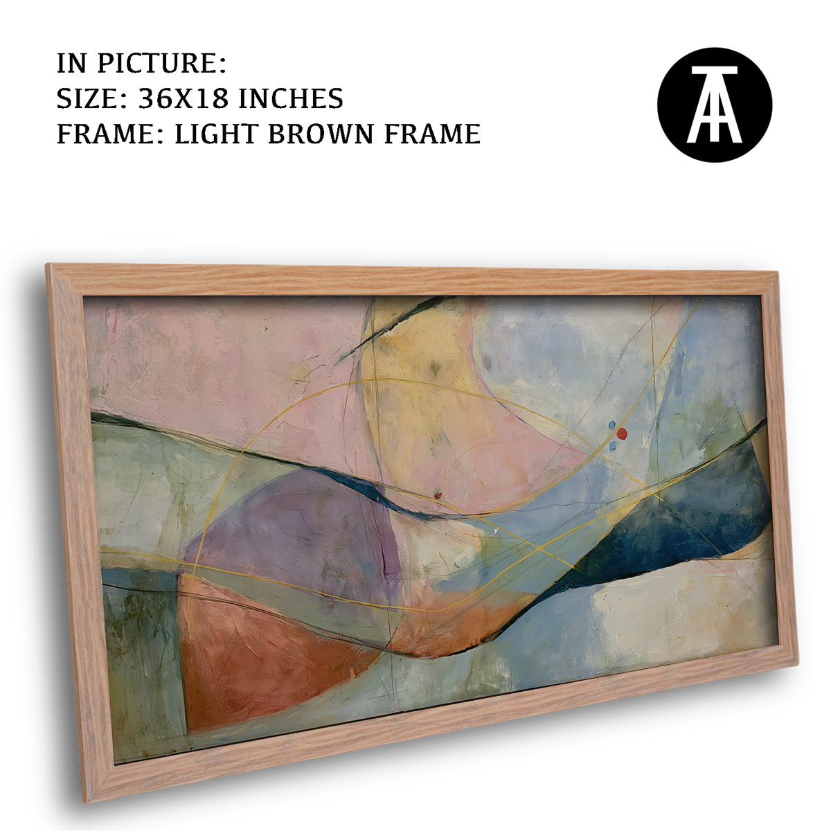Artwork in Light Brown Frame