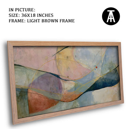 Artwork in Light Brown Frame