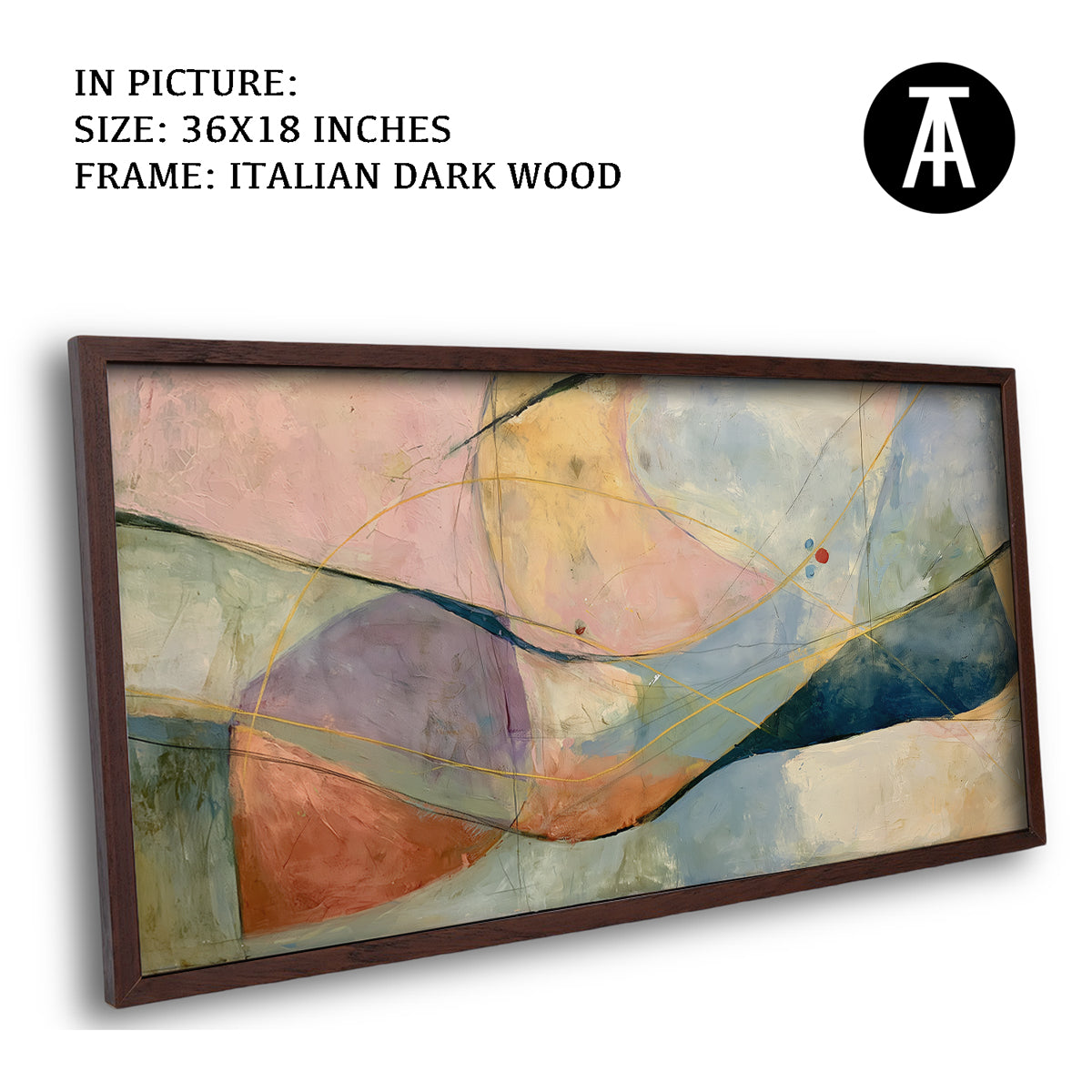 Artwork in Dark Wood Frame
