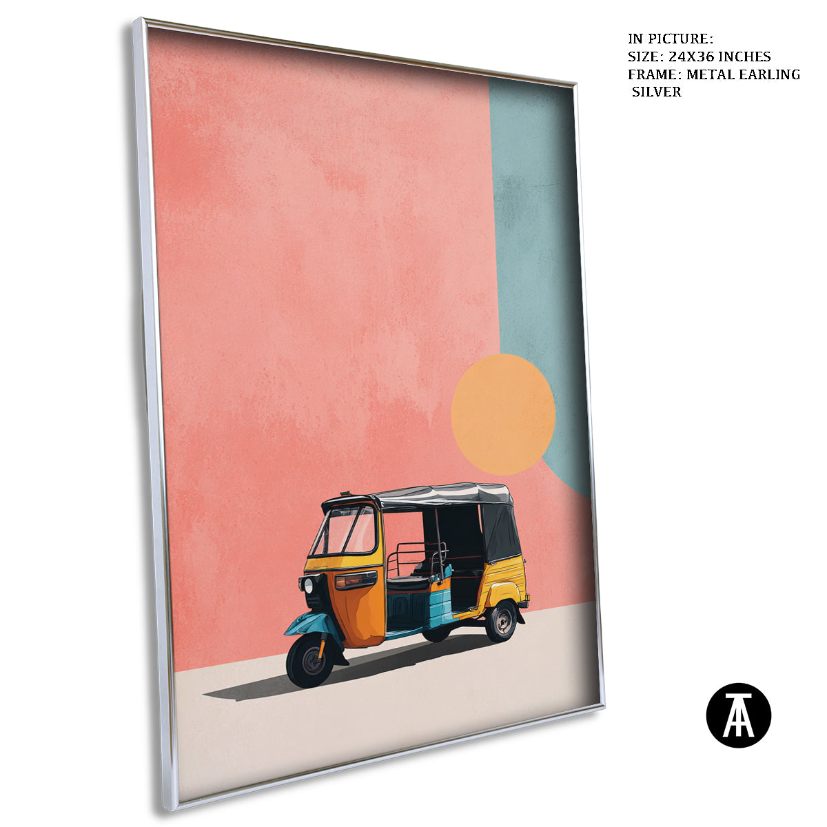 Artwork in Metal Earling Silver Frame