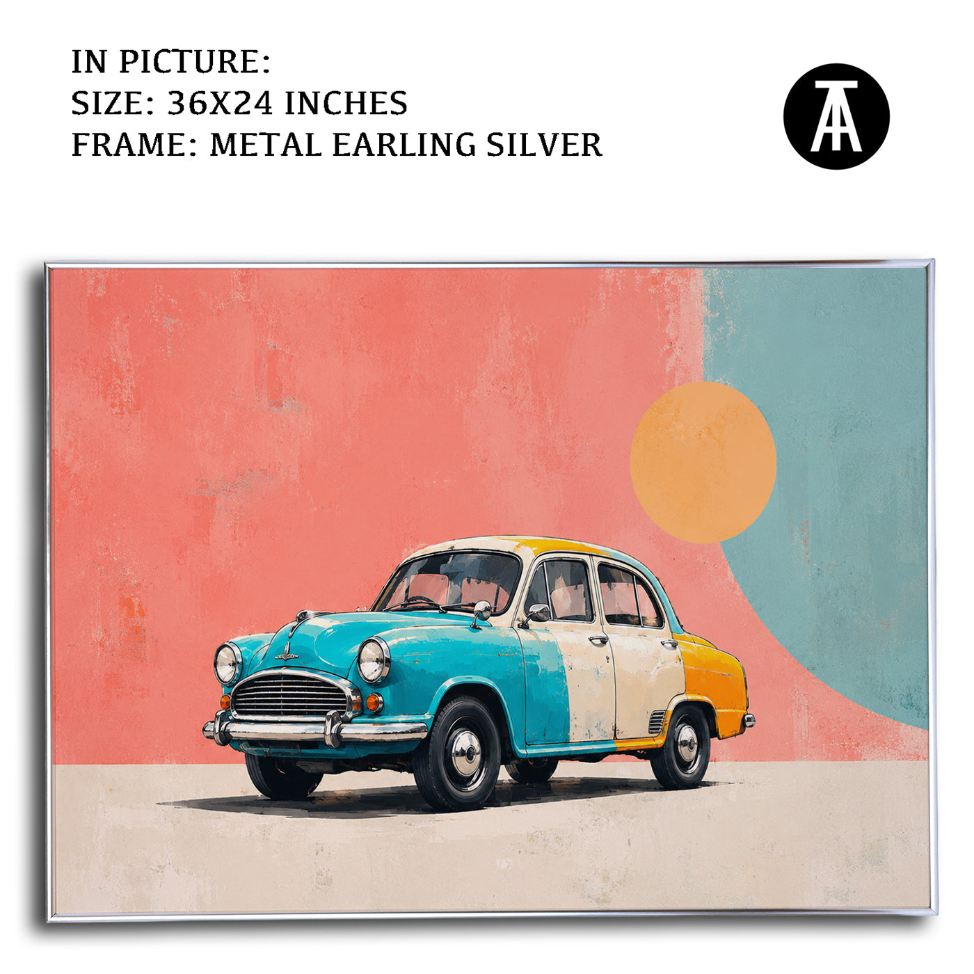 Artwork in Metal Earling Silver Frame