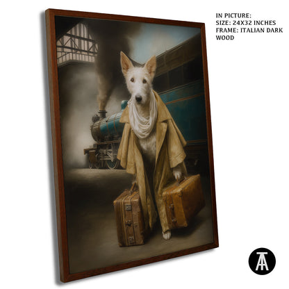 Artwork in Dark Wood Frame