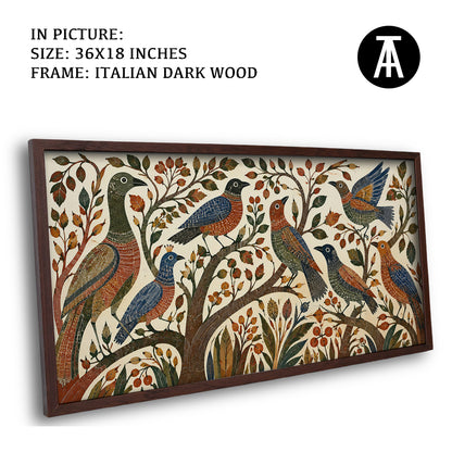 Artwork in Dark Wood Frame