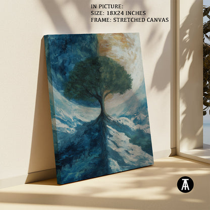 Artwork in Natural Wood Frame