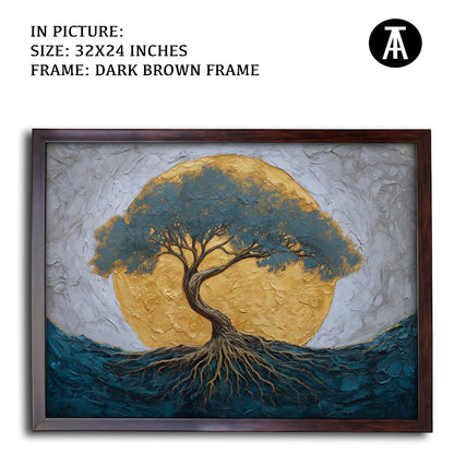 Artwork in Metal Champagne Gold Frame