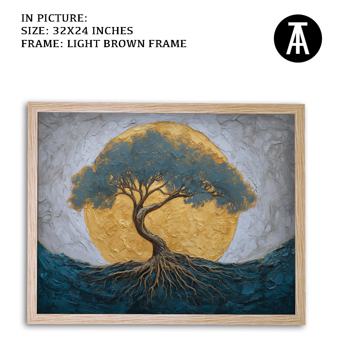 Artwork in Dark Brown Frame