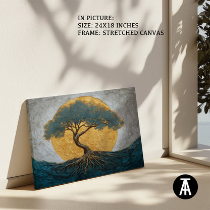 Artwork in Natural Wood Frame