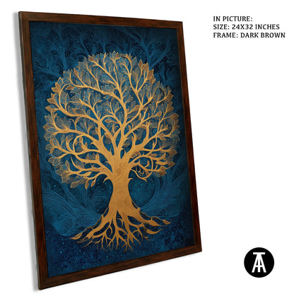 Artwork in Metal Champagne Gold Frame