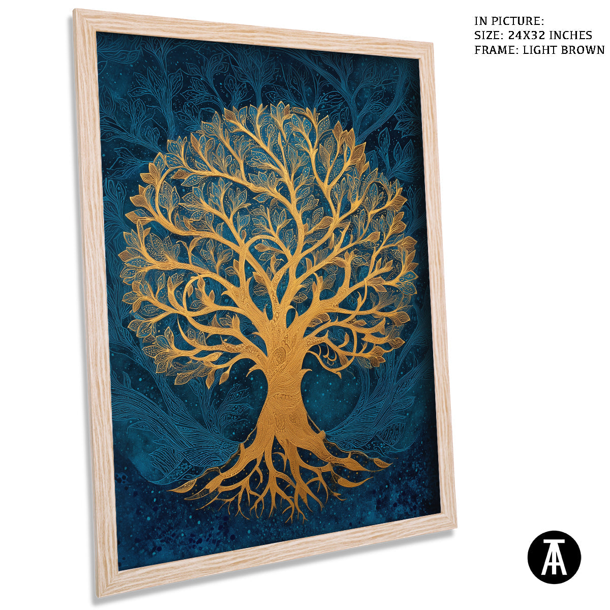 Artwork in Dark Brown Frame