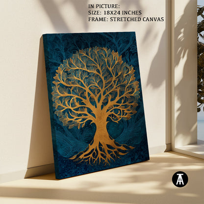 Artwork in Natural Wood Frame