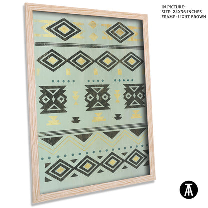 Artwork in Light Brown Frame