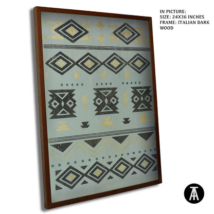 Artwork in Dark Wood Frame