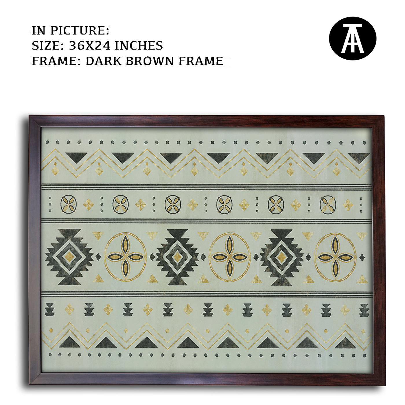 Artwork in Dark Brown Frame