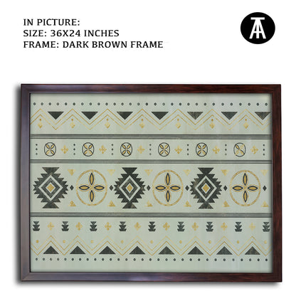 Artwork in Dark Brown Frame