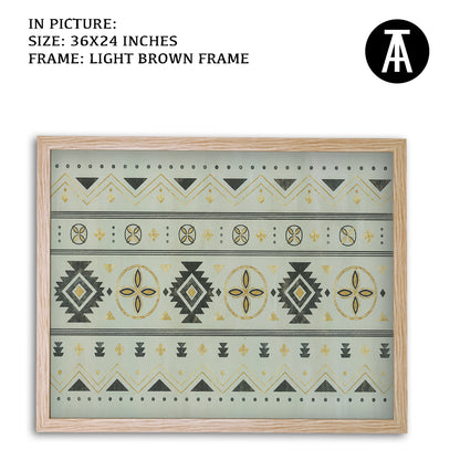 Artwork in Light Brown Frame
