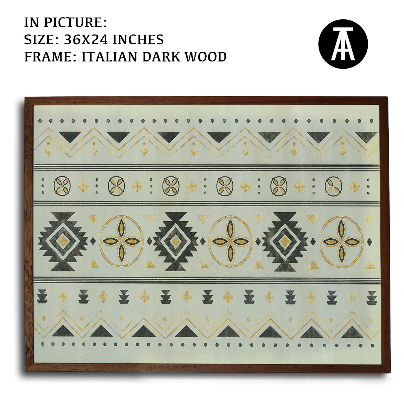 Artwork in Dark Wood Frame