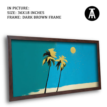 Artwork in Dark Brown Frame