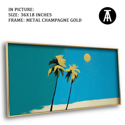 Artwork in Metal Champagne Gold Frame