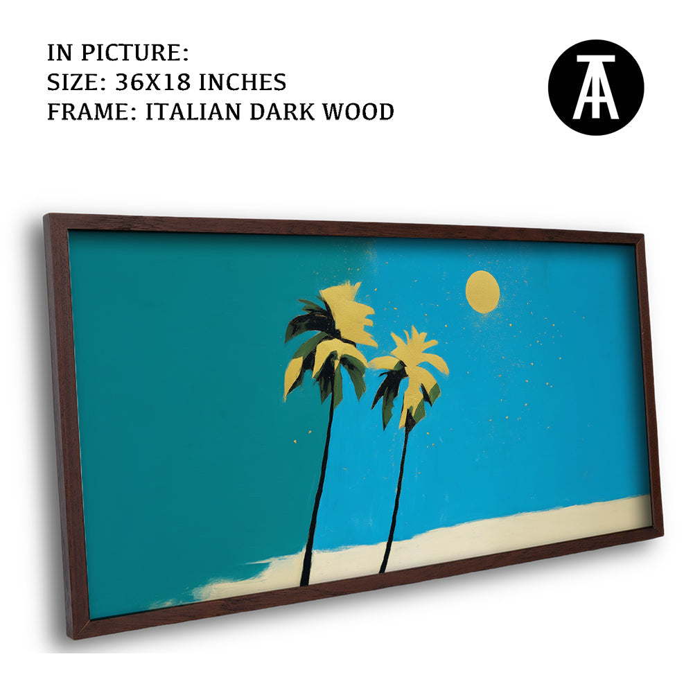 Artwork in Dark Wood Frame