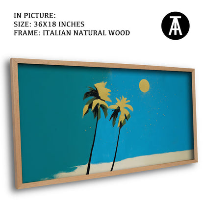 Artwork in Natural Wood Frame