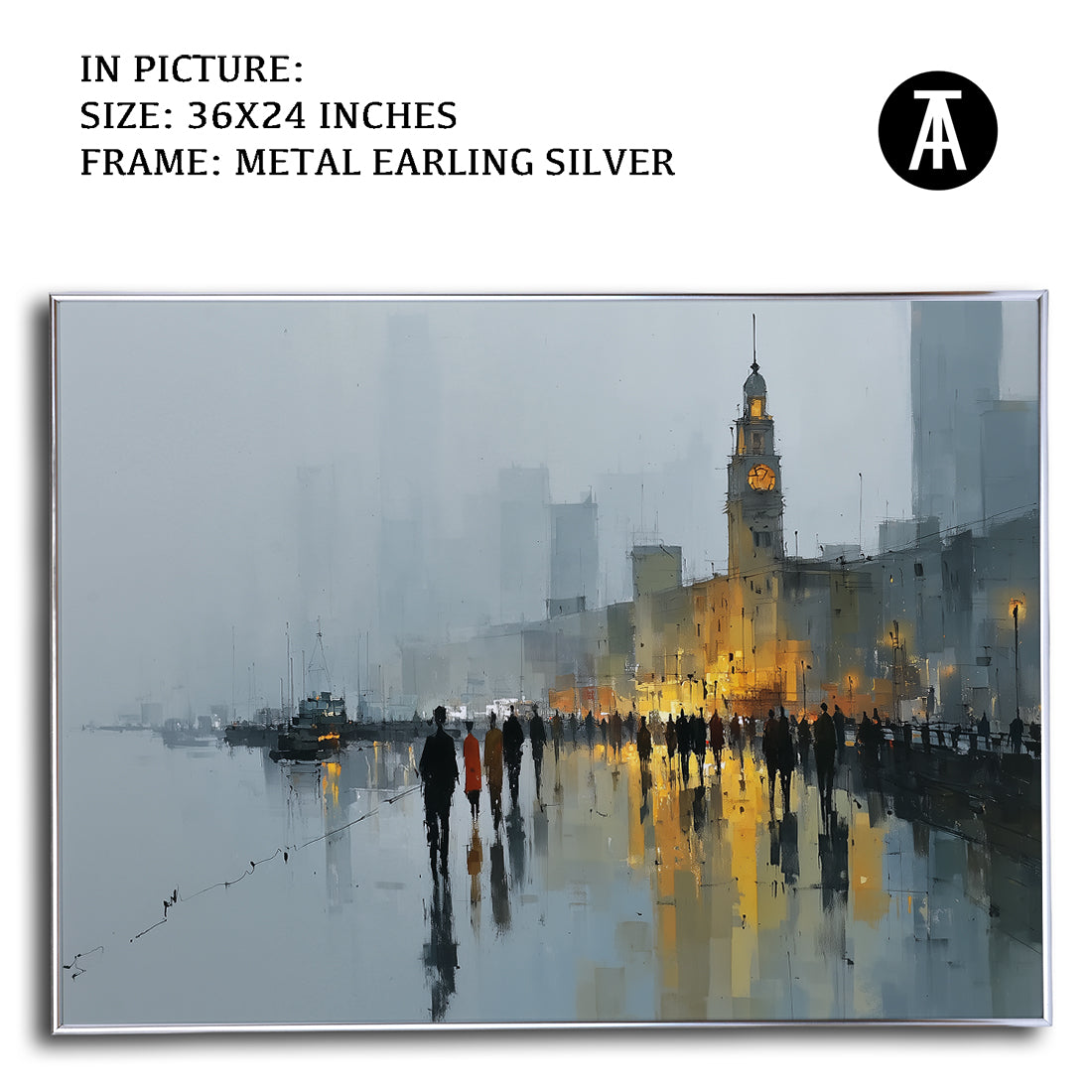 Artwork in Metal Earling Silver Frame