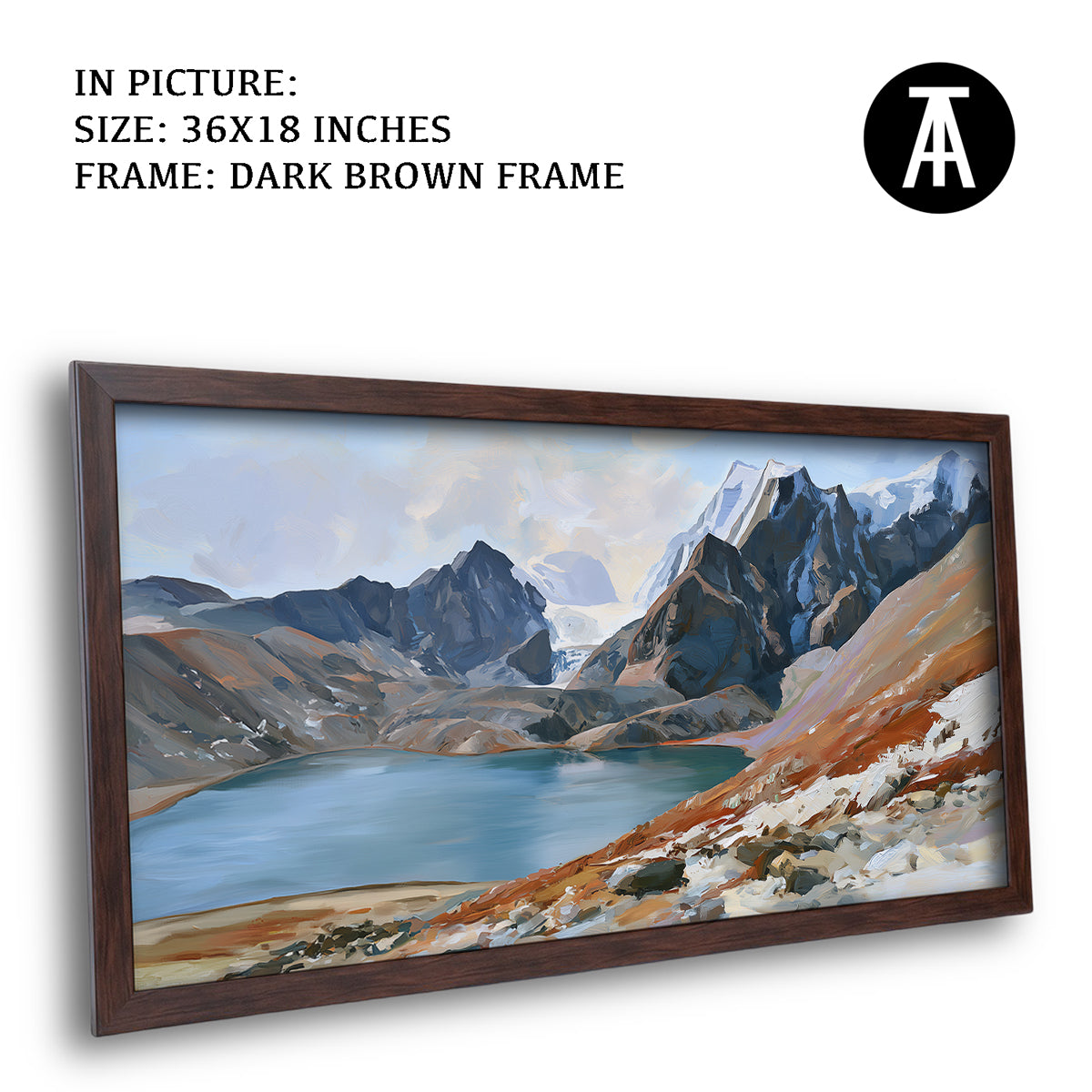 Artwork in Dark Brown Frame