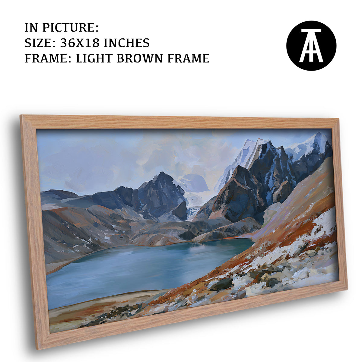 Artwork in Light Brown Frame