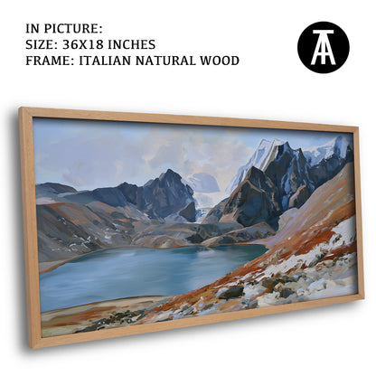 Artwork in Natural Wood Frame