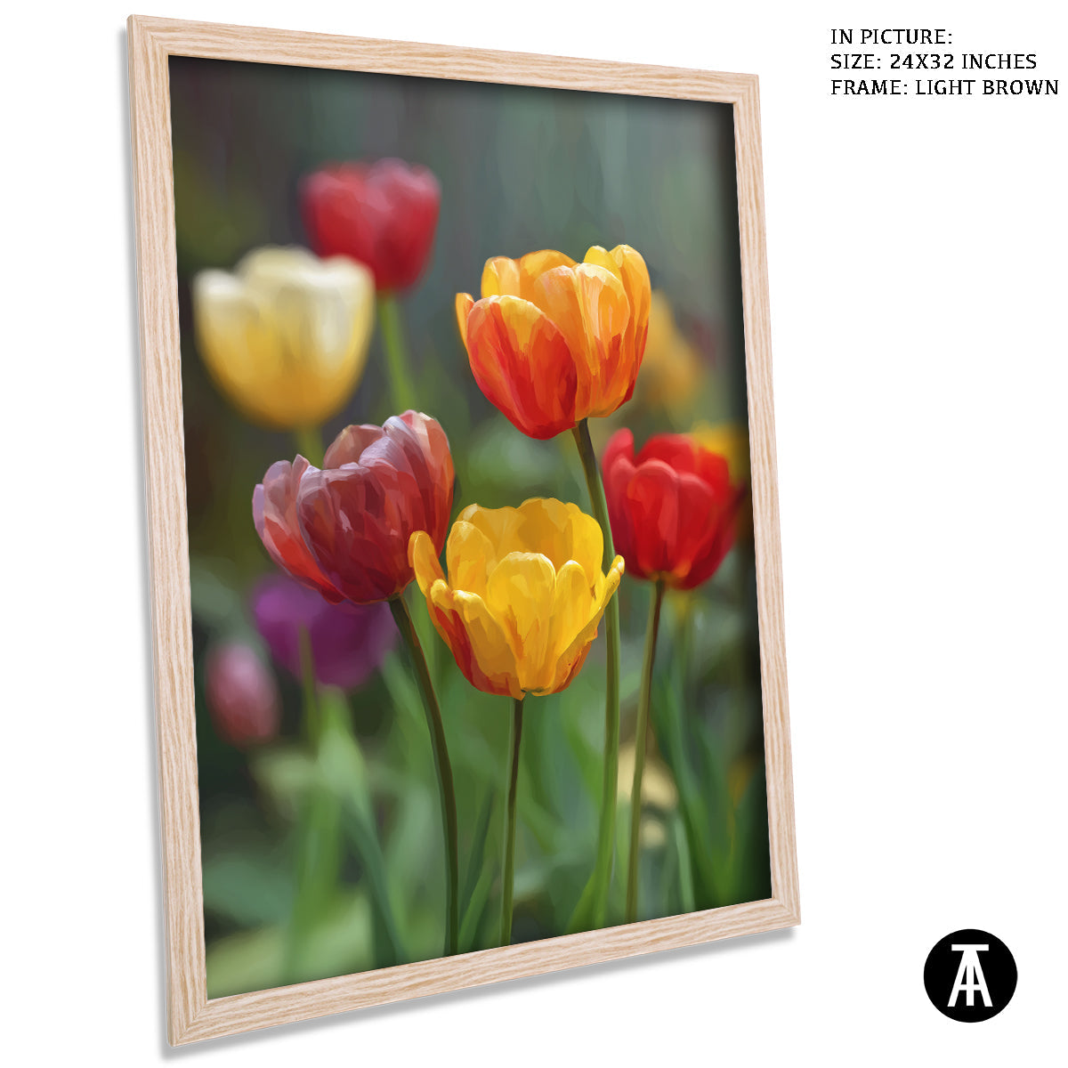 Artwork in Dark Brown Frame