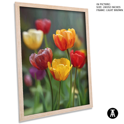 Artwork in Dark Brown Frame