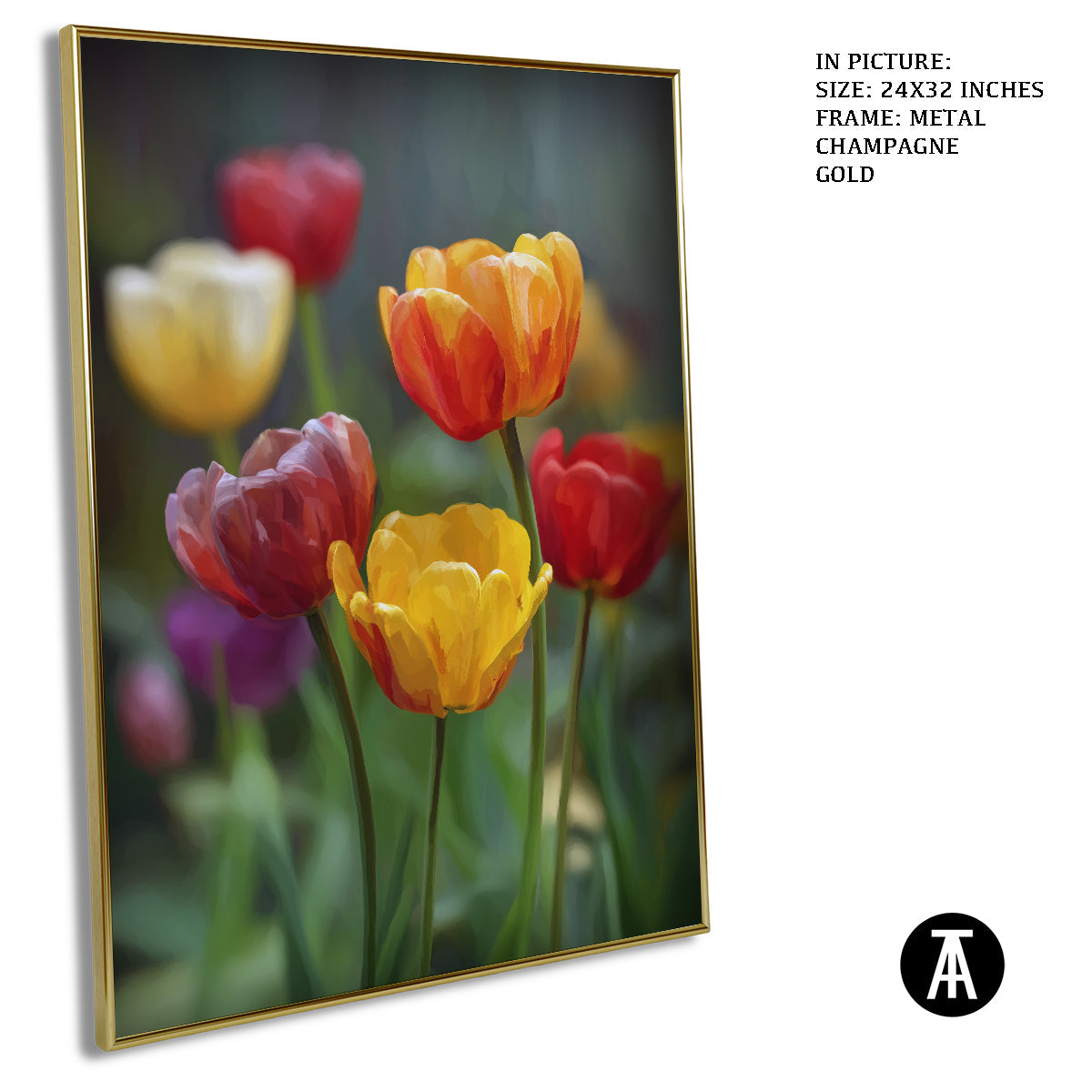 Artwork in Light Brown Frame
