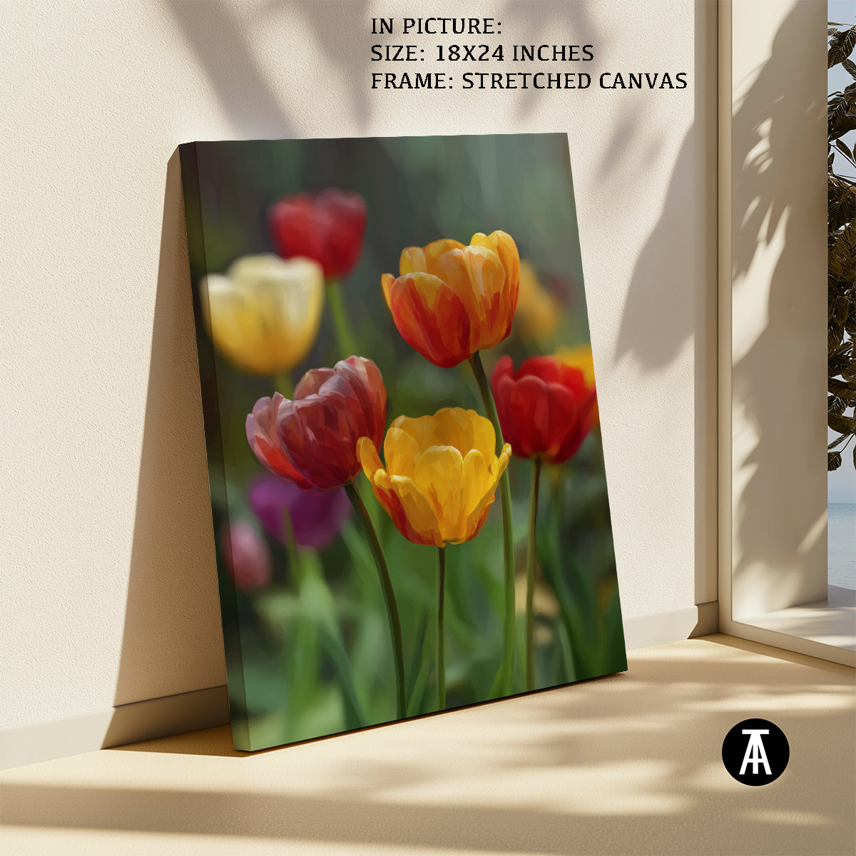 Artwork in Natural Wood Frame